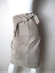 1990s Alaia Suede Wrap Skirt