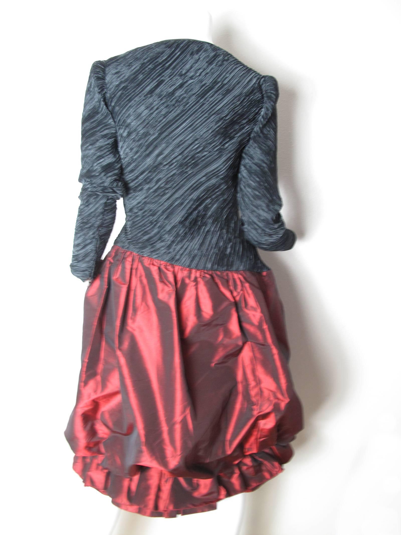 Black Mary McFadden Dress with Tassel and Balloon Skirt