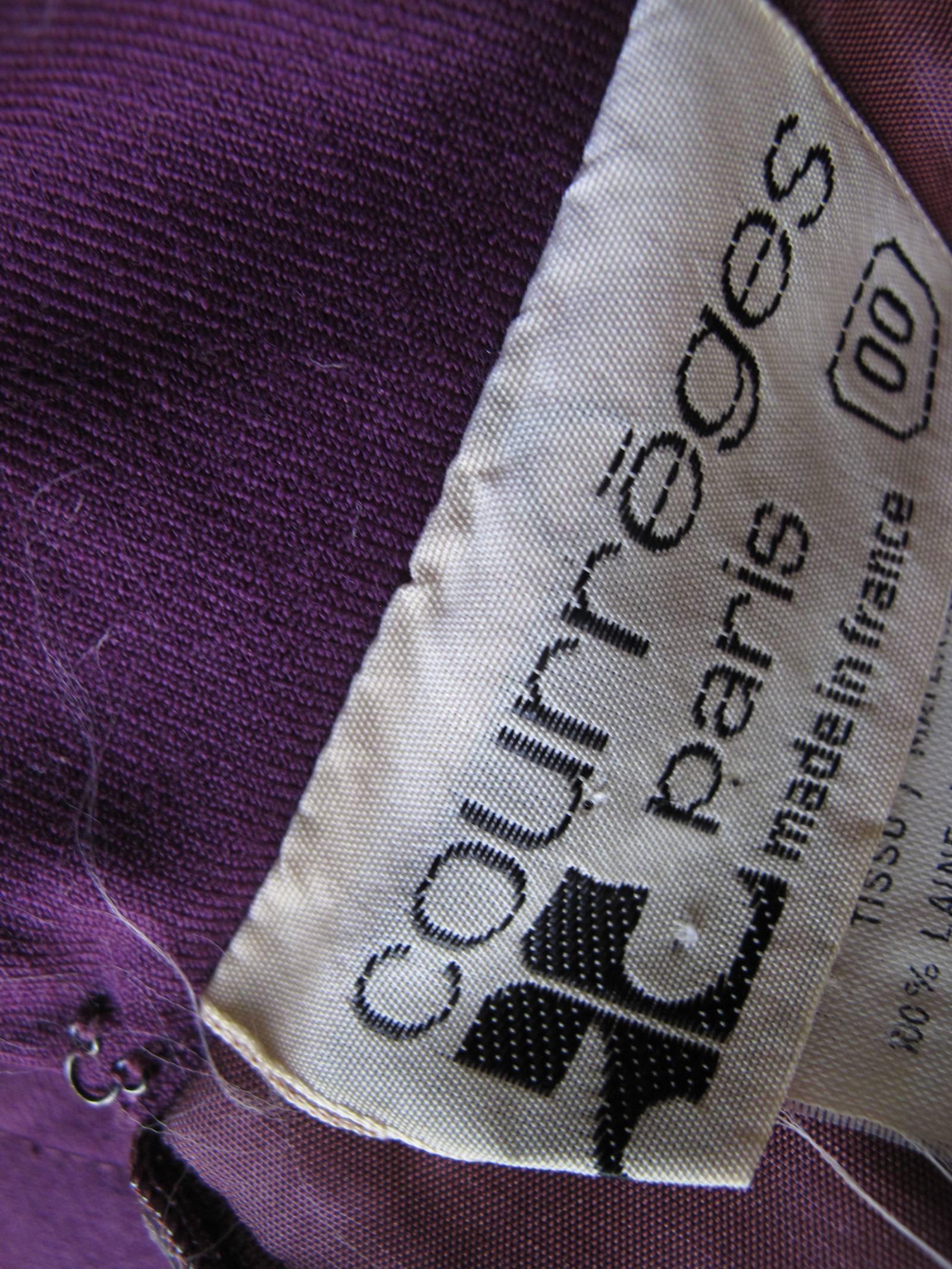 Purple Courreges purple wool Dress  
