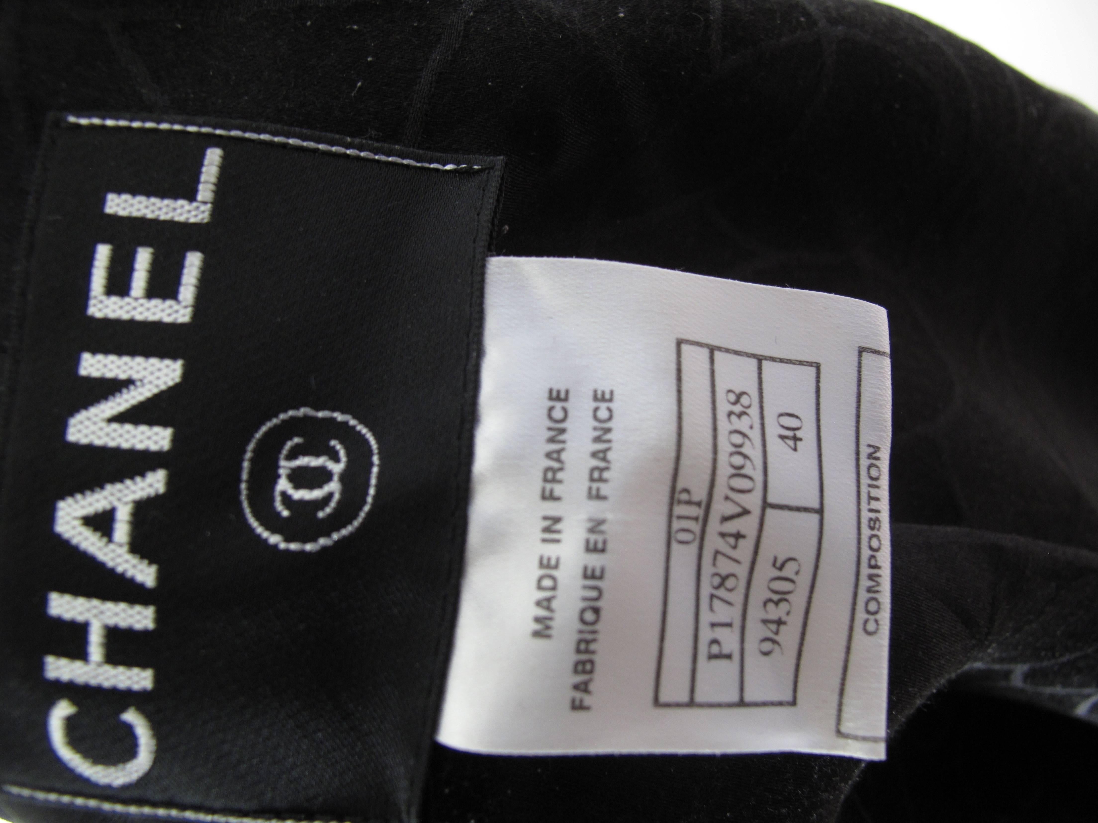 Chanel 2001 Black Gabardine Double Breasted Jacket  In Excellent Condition In Austin, TX