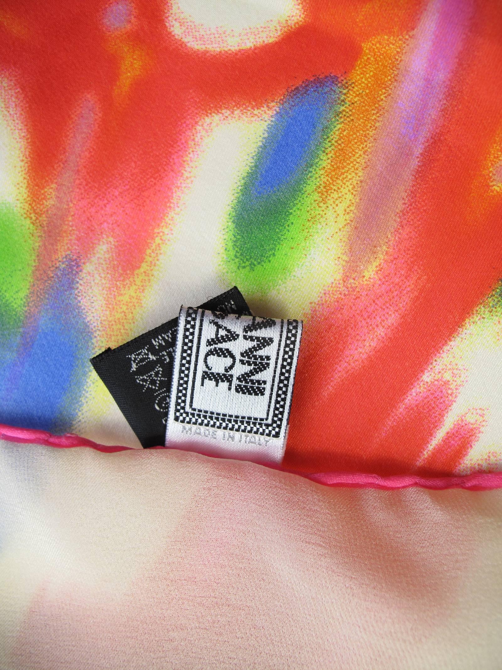 Women's or Men's Gianni Versace Silk Tie Dye Scarf - sale