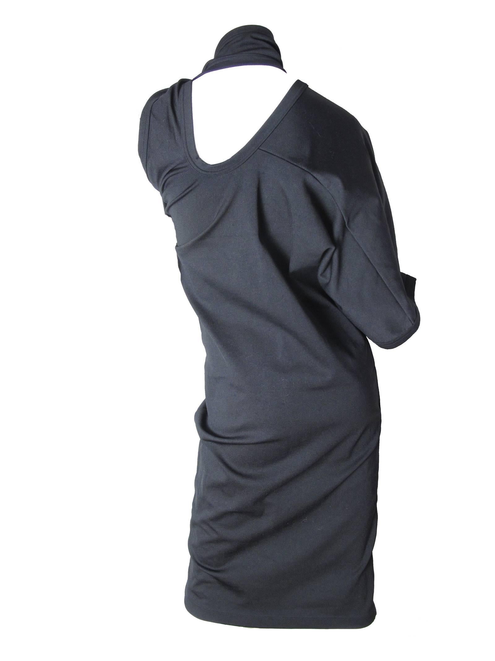 Black Comme des Garcons One Shoulder Dress, 1990