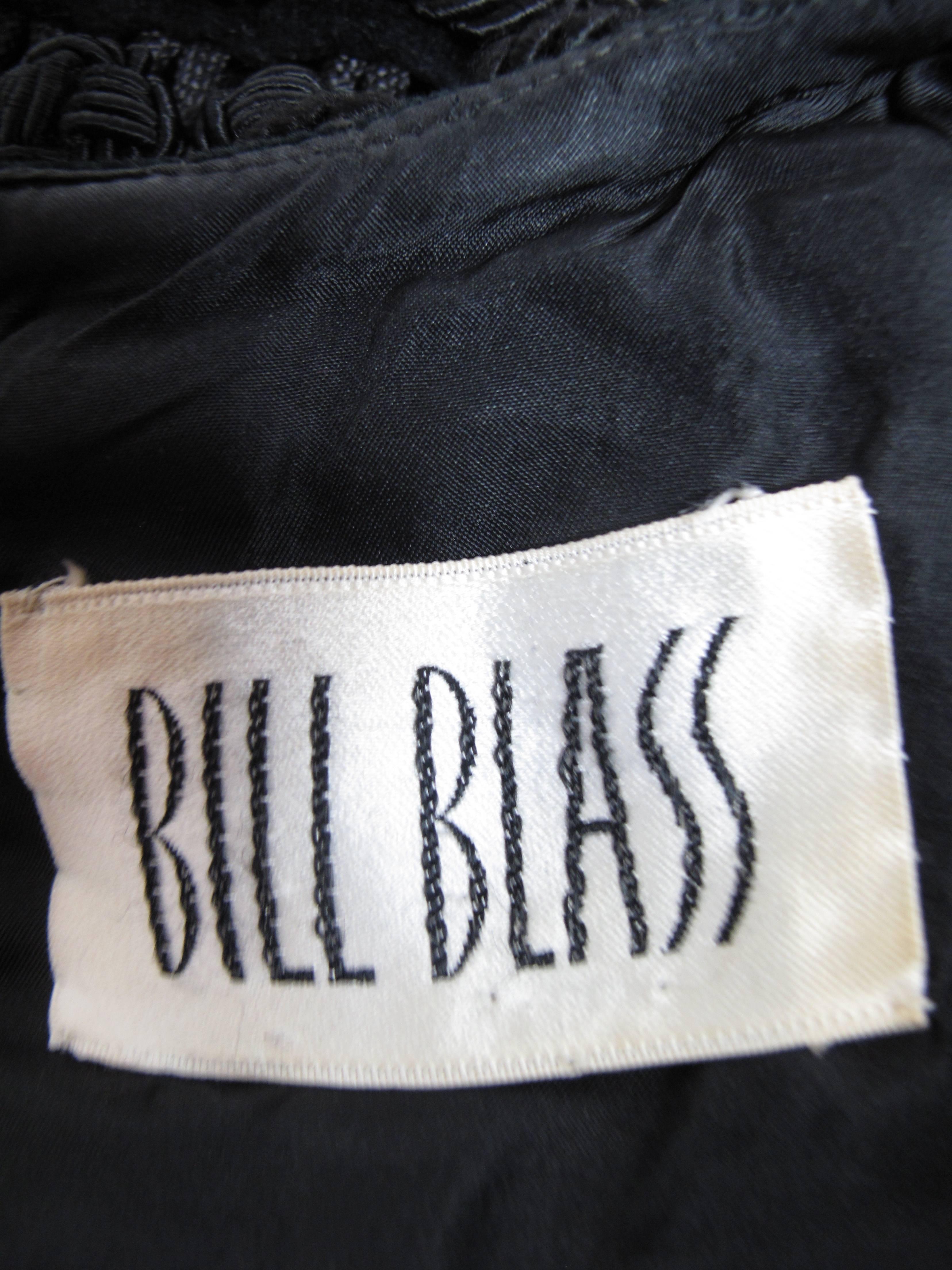 Bill Blass Dress Braided Detail, 1970s  In Excellent Condition In Austin, TX