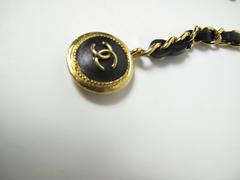 Chanel Leather and Metal Chain Belt