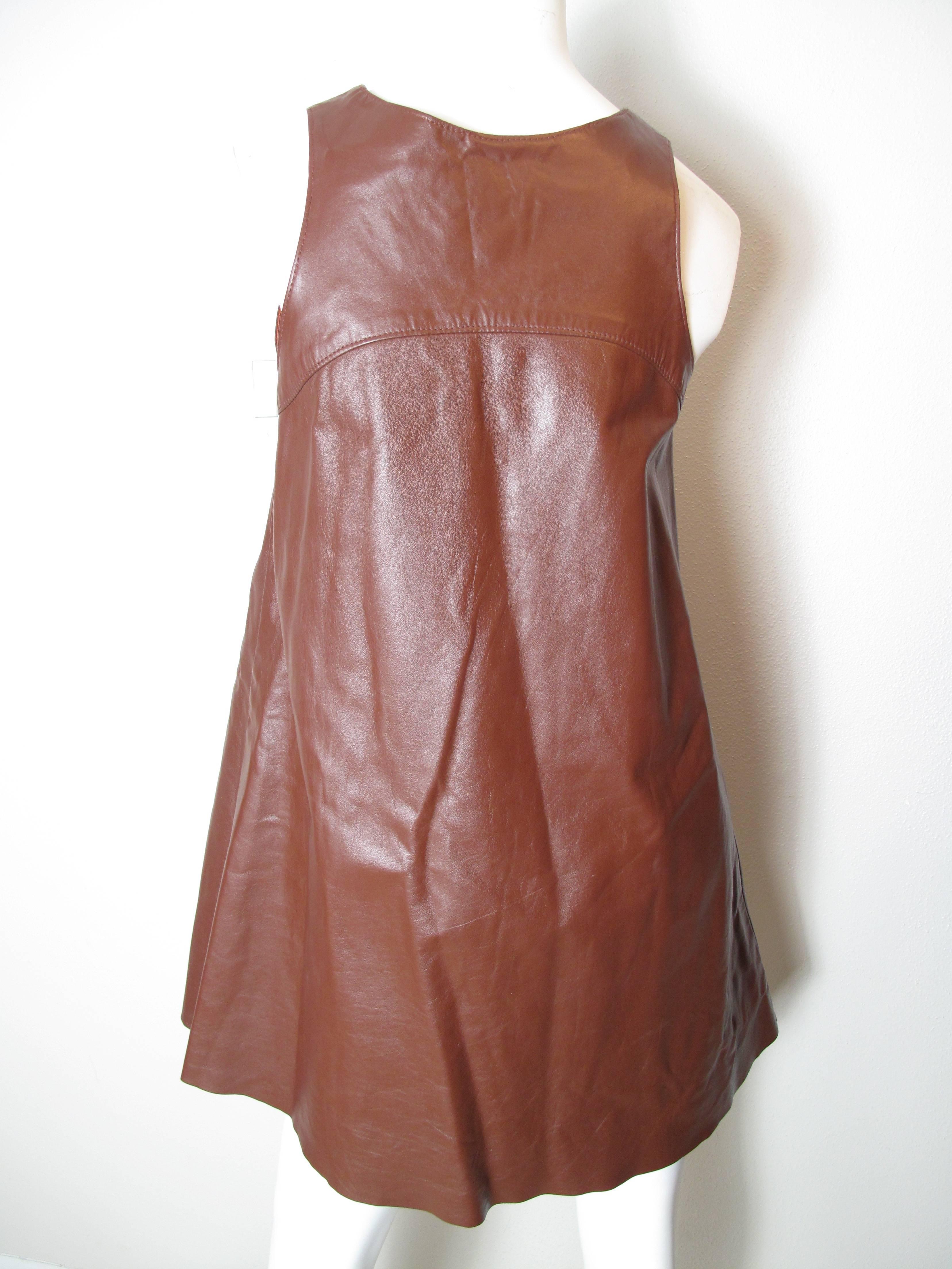 leather jumper dress