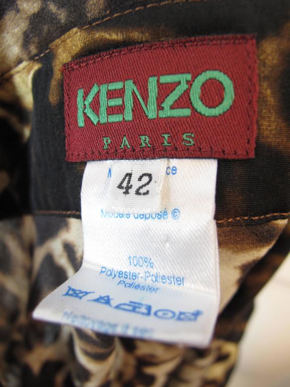 Kenzo Sheer Leopard Ruffle Blouse For Sale at 1stDibs | sheer leopard ...