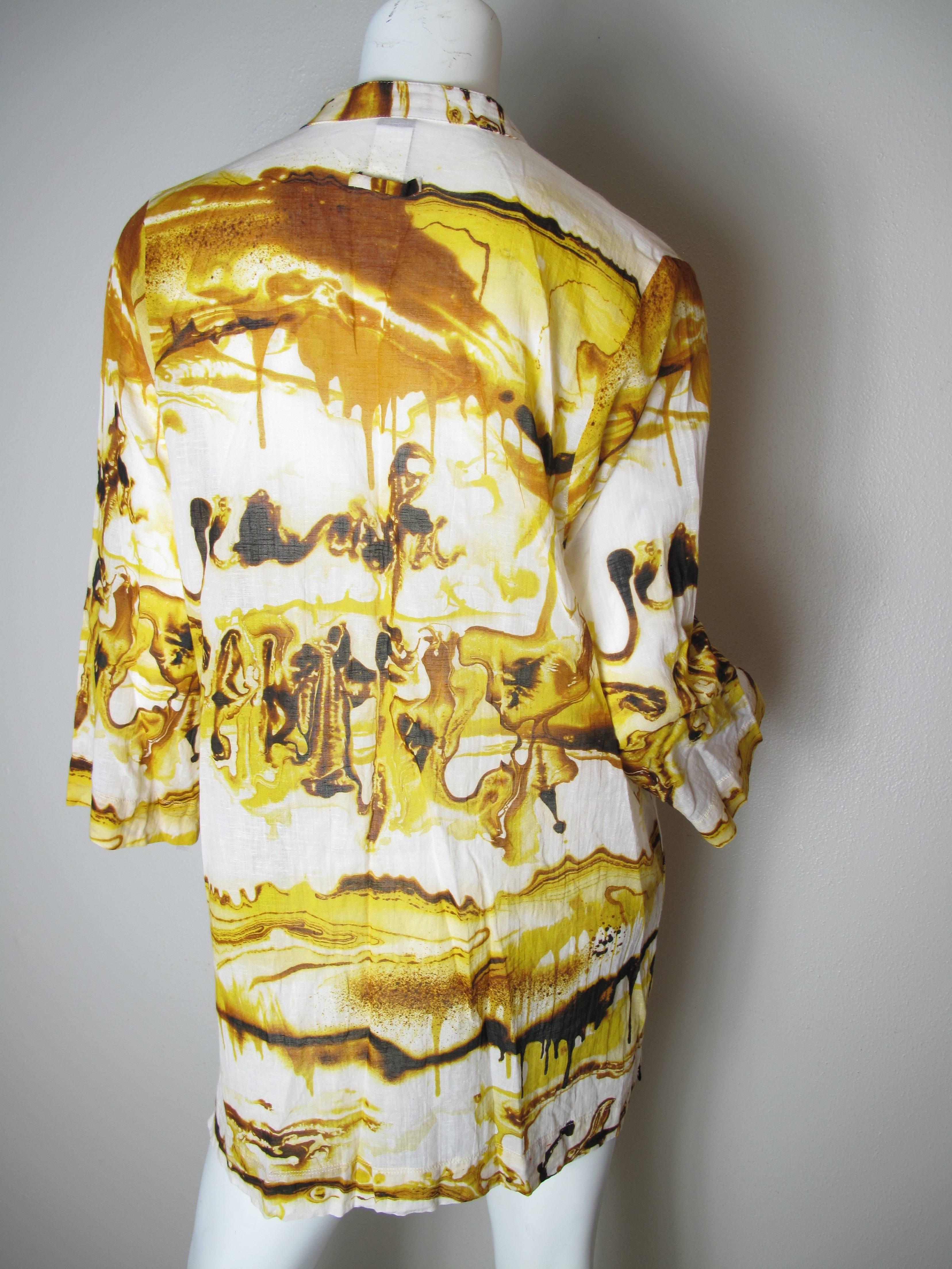 Jean Paul Gaultier Paint Print Cotton Tunic 1