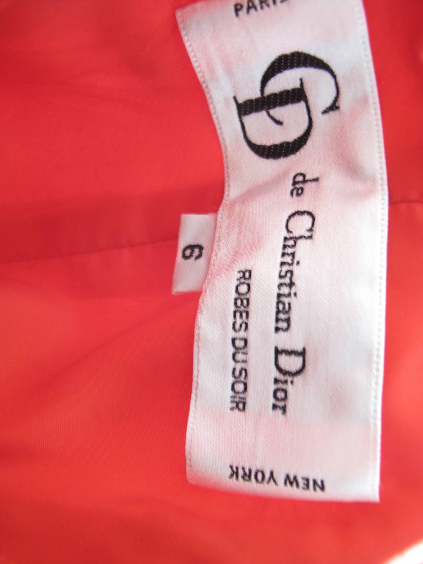 christian dior red dress