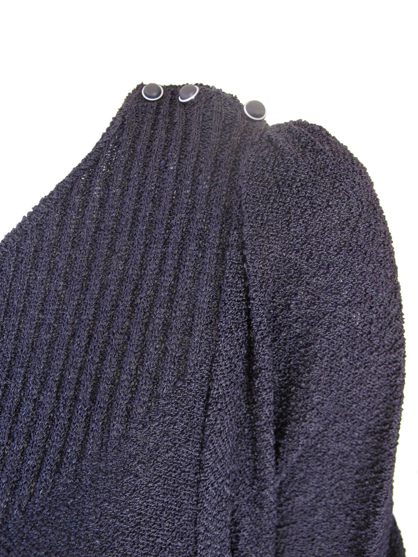 Purple Oscar de la Renta Knit Dress, 1970s 