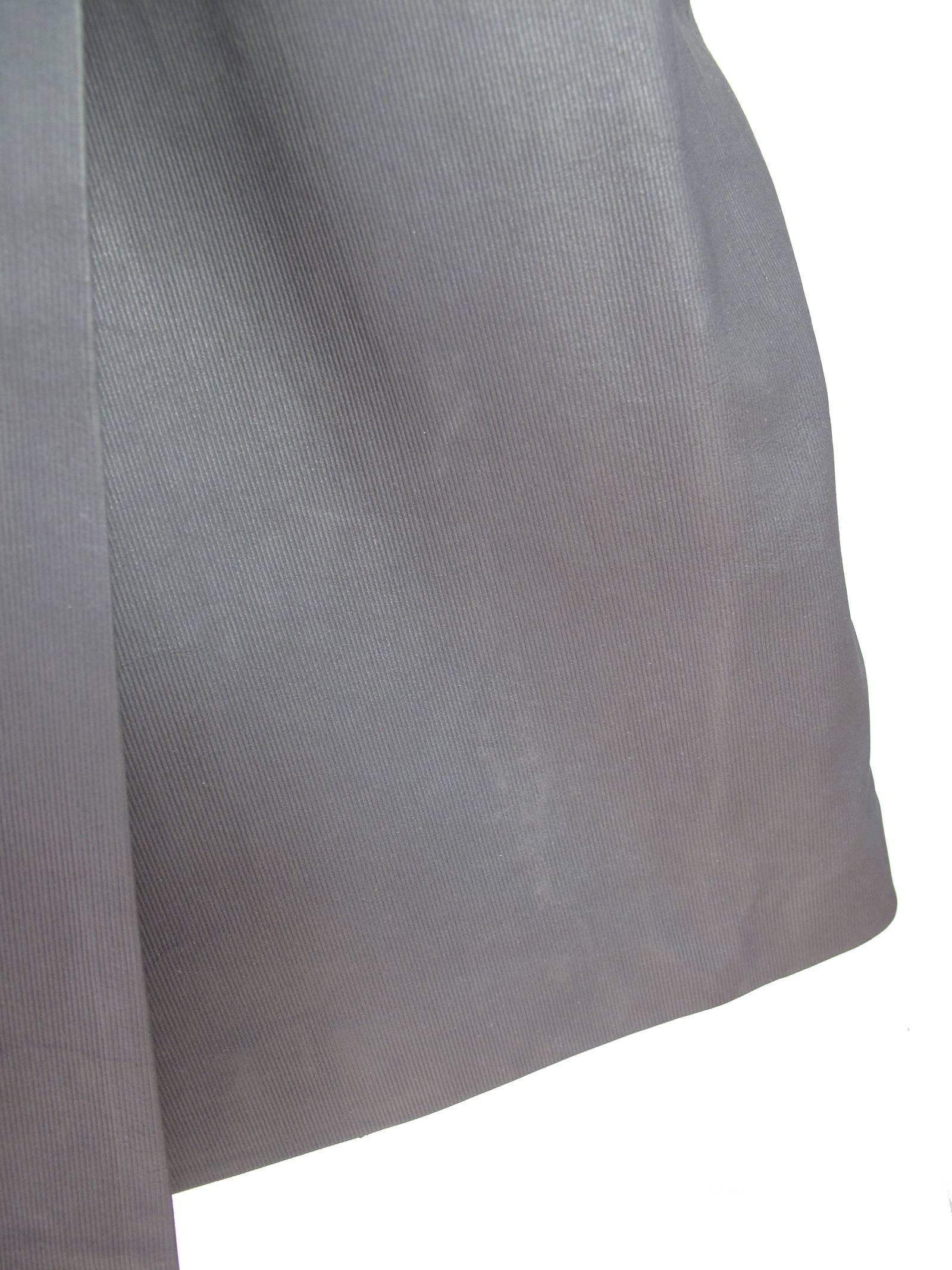 Women's Valentino Grey Leather Wrap Skirt
