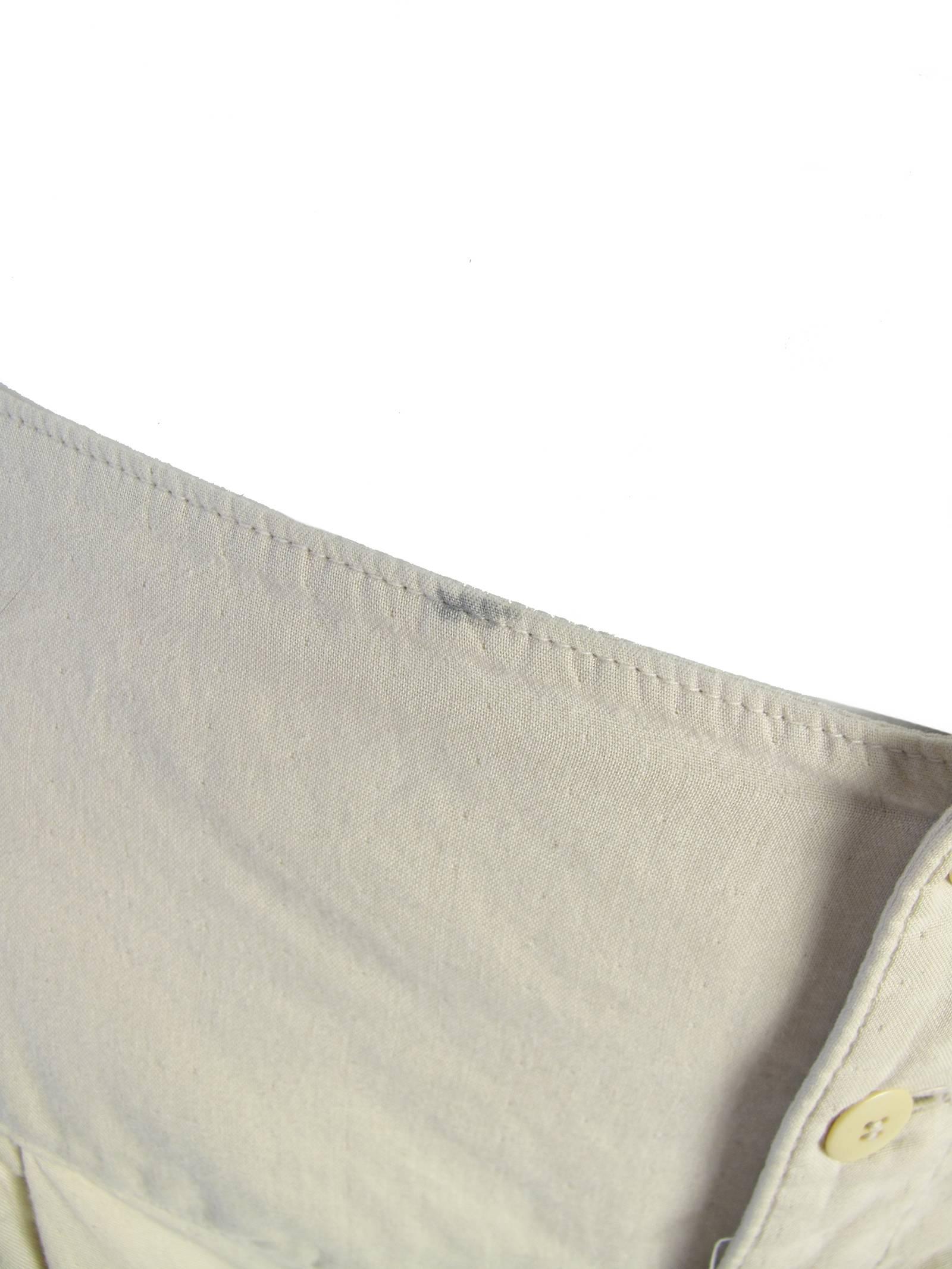 Women's or Men's Issey Miyake High Waisted Drawstring Back cotton pants, 1980s