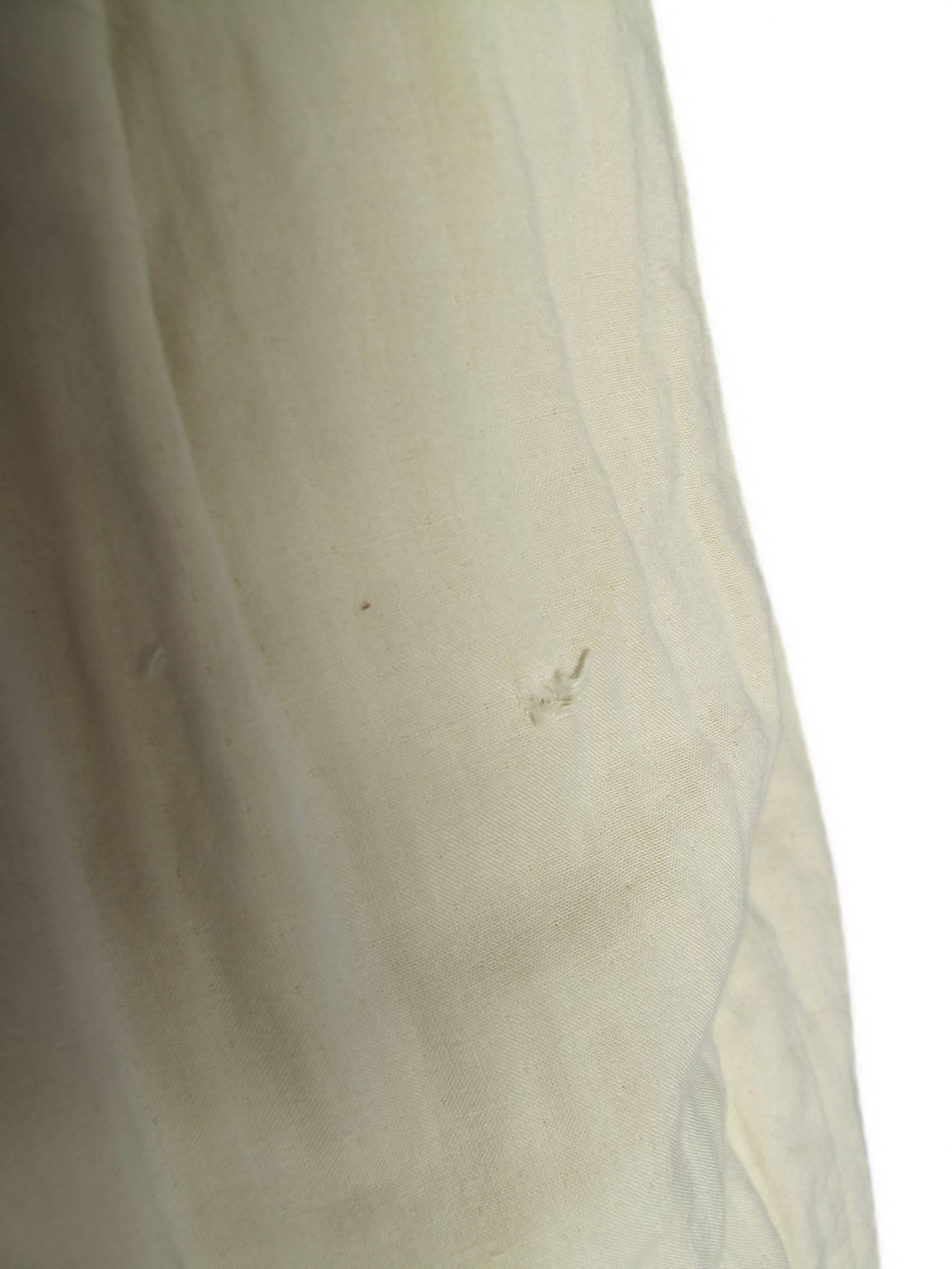 Issey Miyake High Waisted Drawstring Back cotton pants, 1980s 1