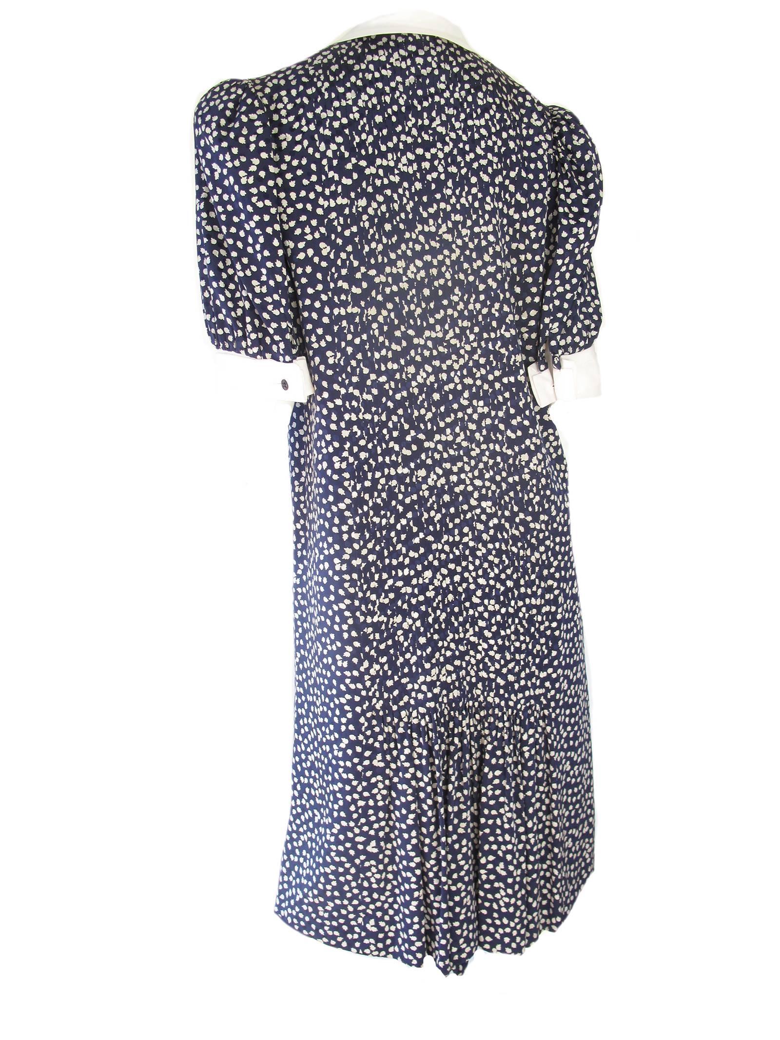 Oscar de la Renta silk polka dot dress In Excellent Condition In Austin, TX