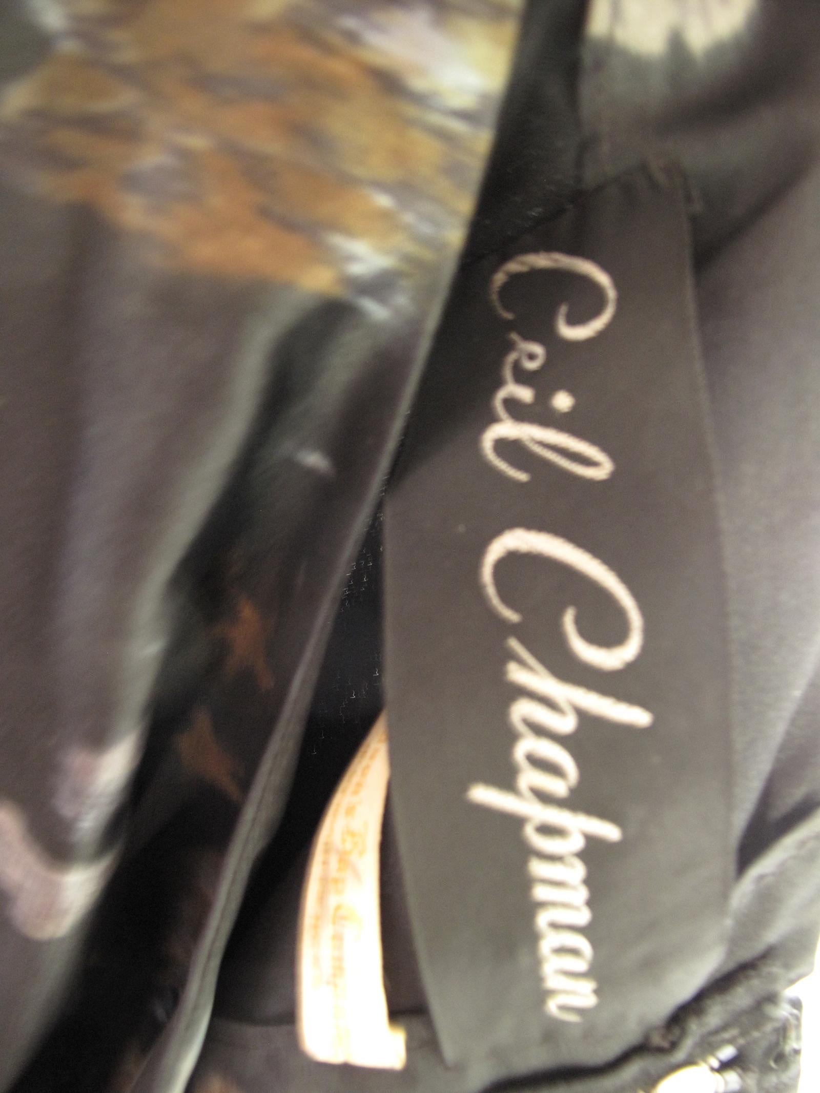 Ceil Chapman Floral Silk Dress, 1950s  In Excellent Condition In Austin, TX