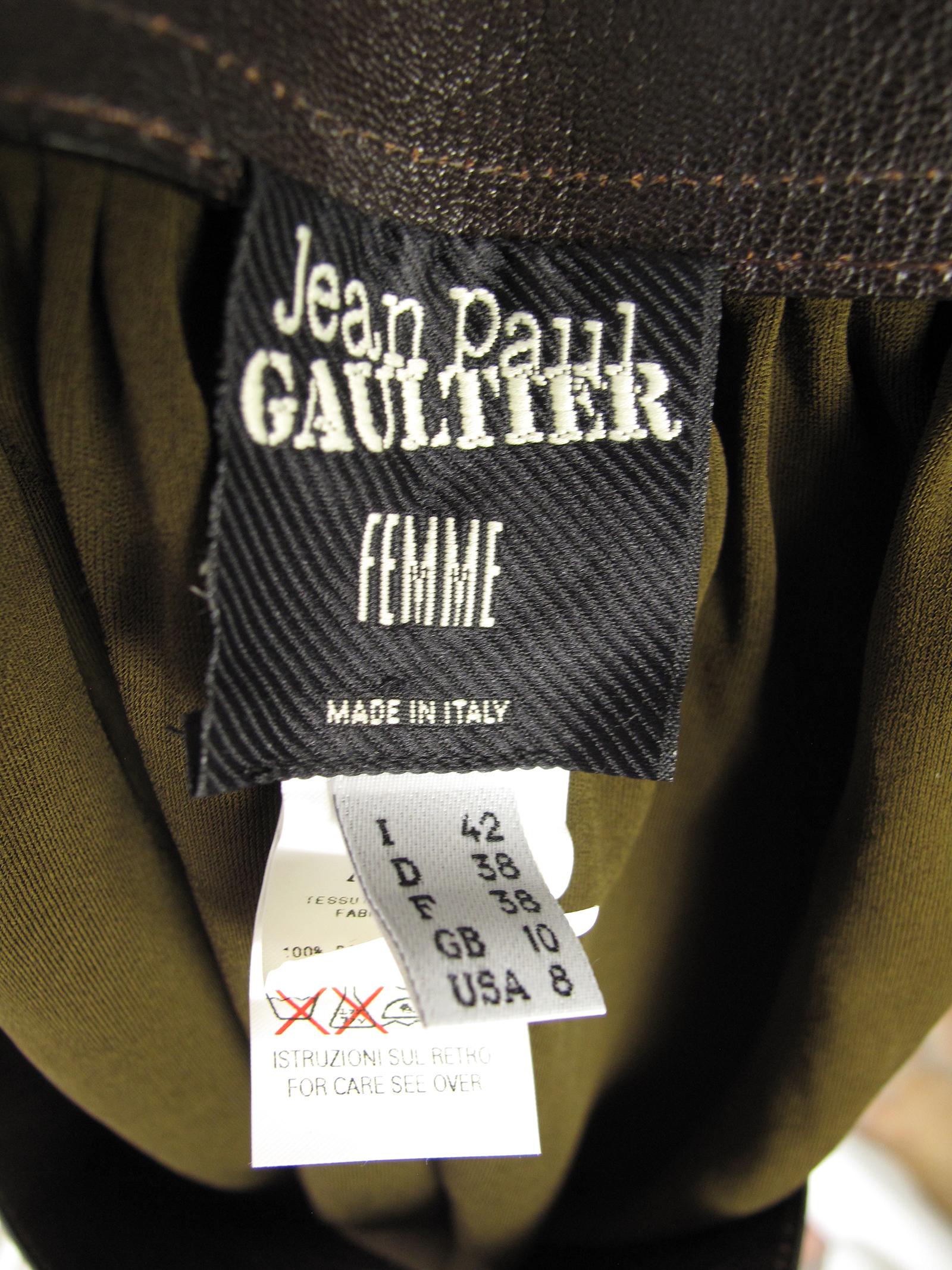 Brown Jean Paul Gaultier Buckle Skirt, 1990s 