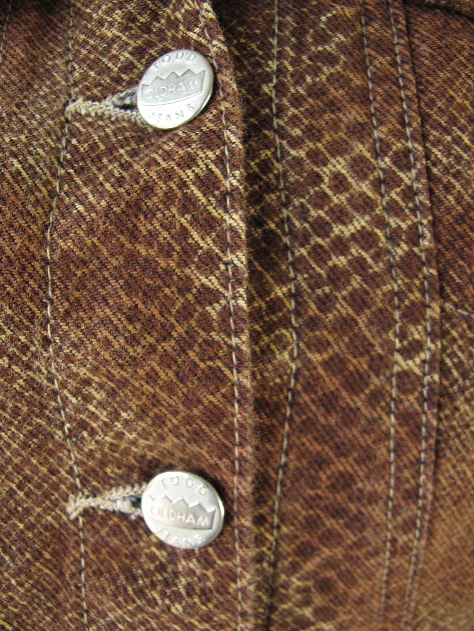 Todd Oldham Leopard Print Denim Jacket, 1990s In Excellent Condition In Austin, TX