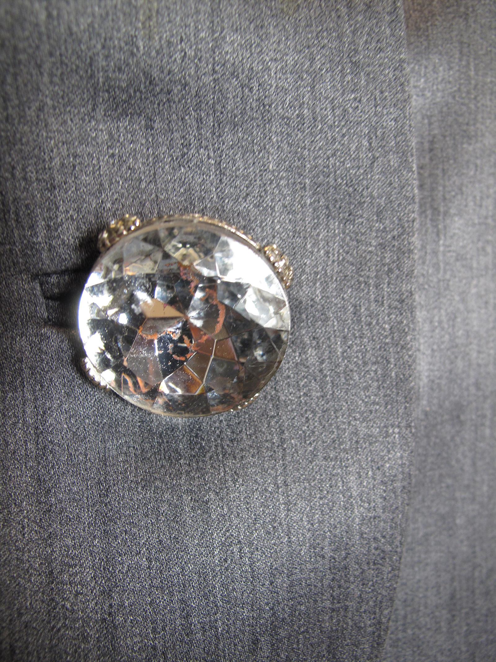 Christian Dior Boutique Numbered Suit Large Crystal Buttons, 1980s 1