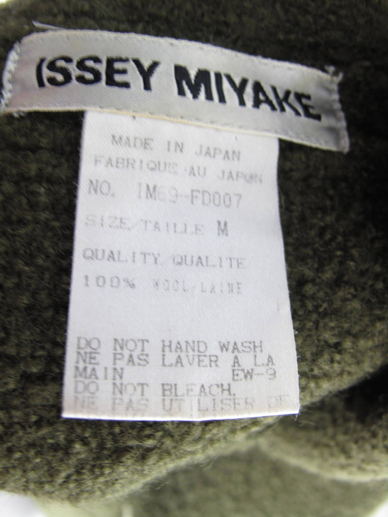 Issey Miyake Army Green Wool Jacket 1