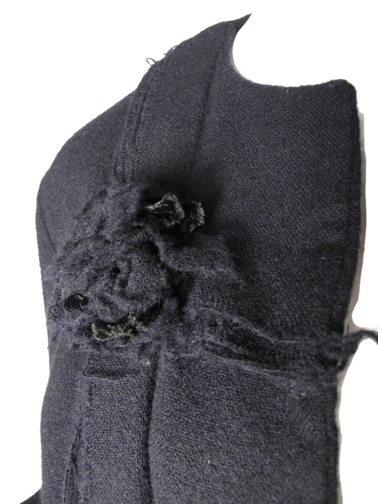 Comme des Garcons navy wool jacket with roses For Sale at 1stDibs ...