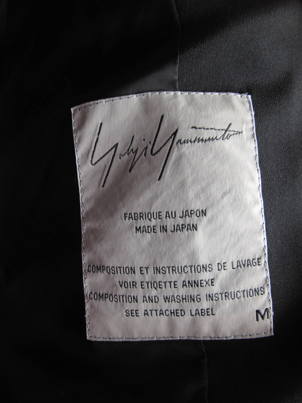 Yohji Yamamoto silk blazer with attached silk shirt piece 2
