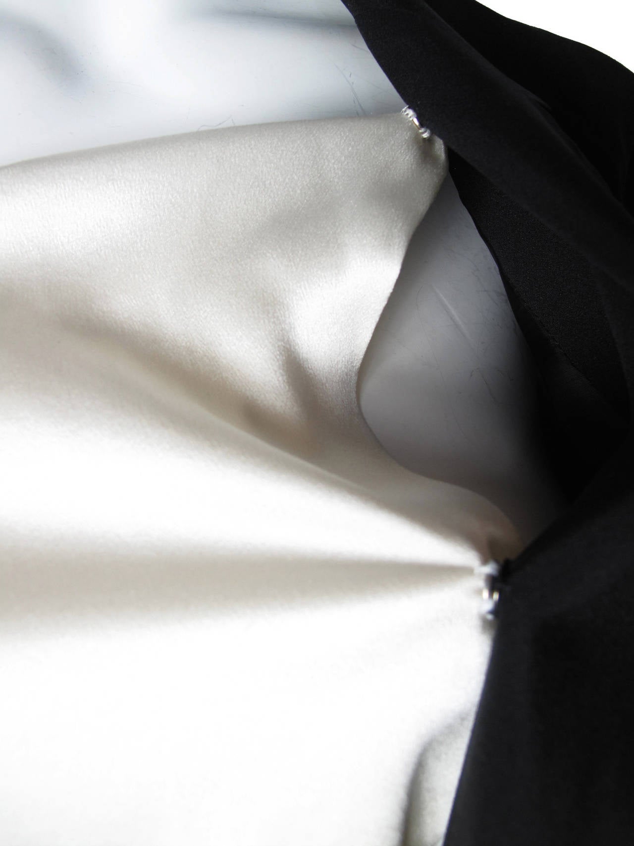 Yohji Yamamoto silk blazer with attached silk shirt piece In New Condition In Austin, TX
