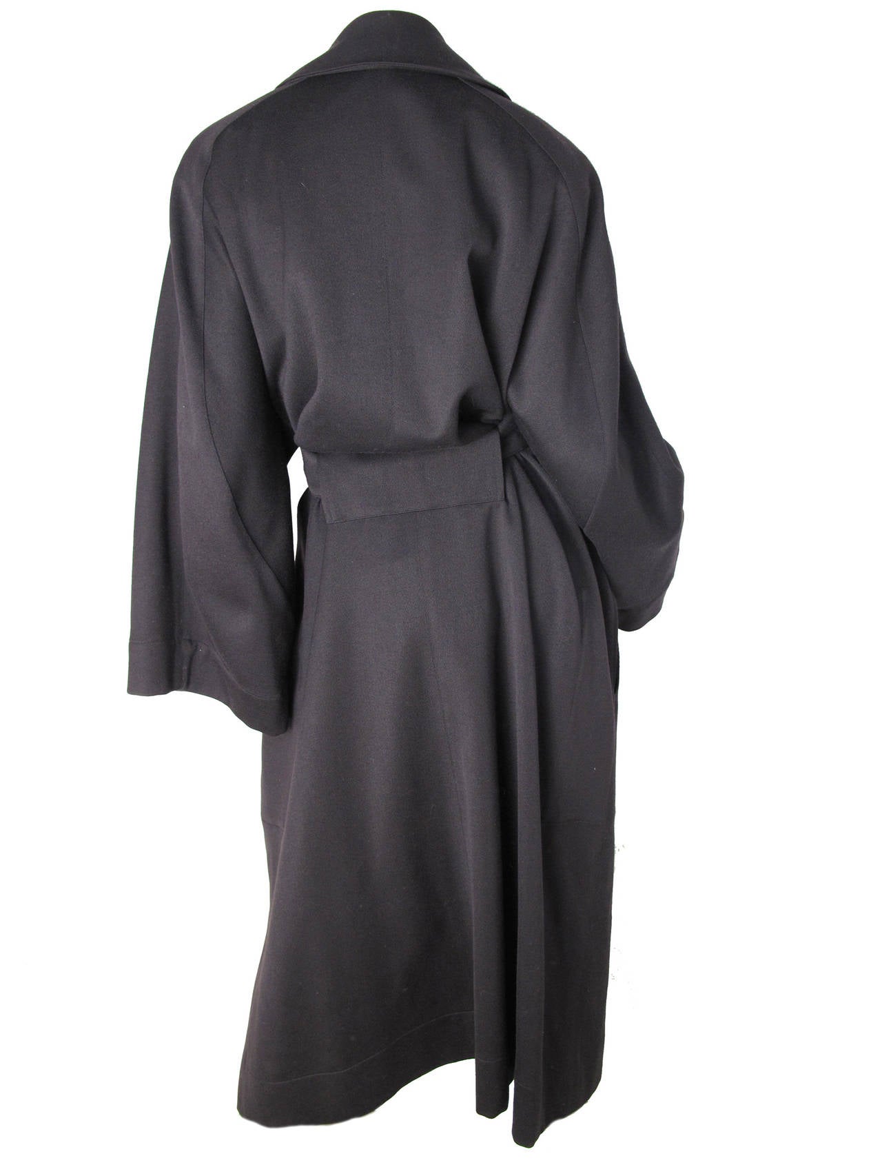 1990s Alaia brown wrap coat at 1stDibs