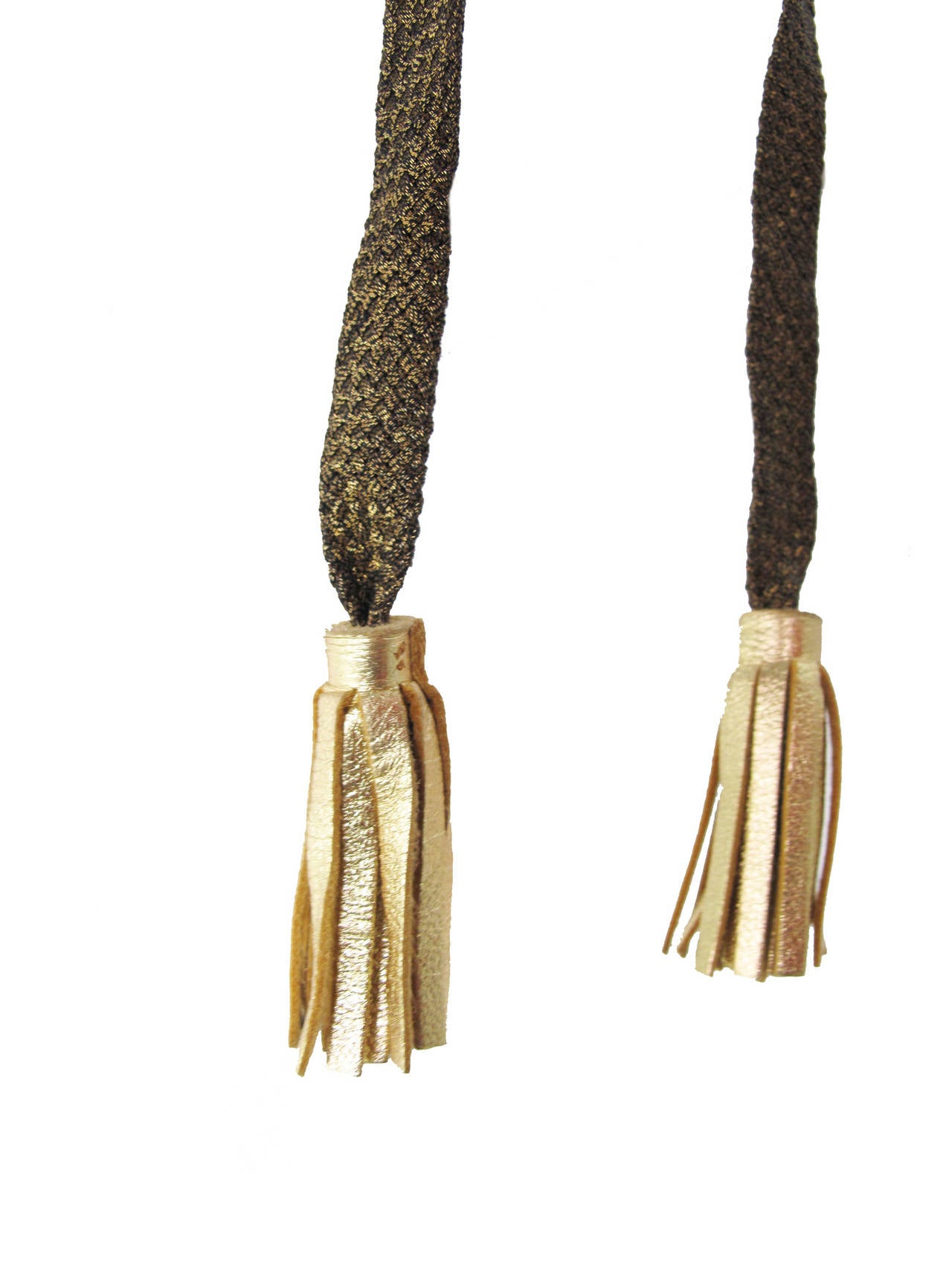 Women's Yves Saint Laurent coin belt with tassels