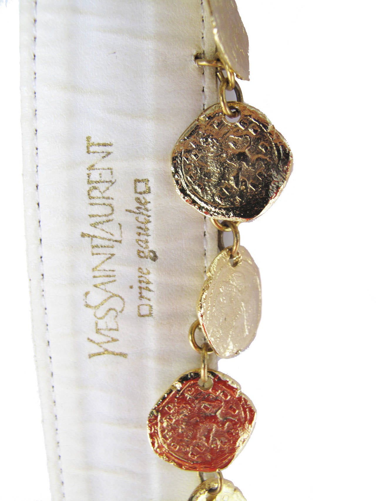 Yves Saint Laurent coin belt with tassels 1