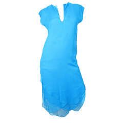 Giorgio di Sant Angelo bright blue tiered dress 8