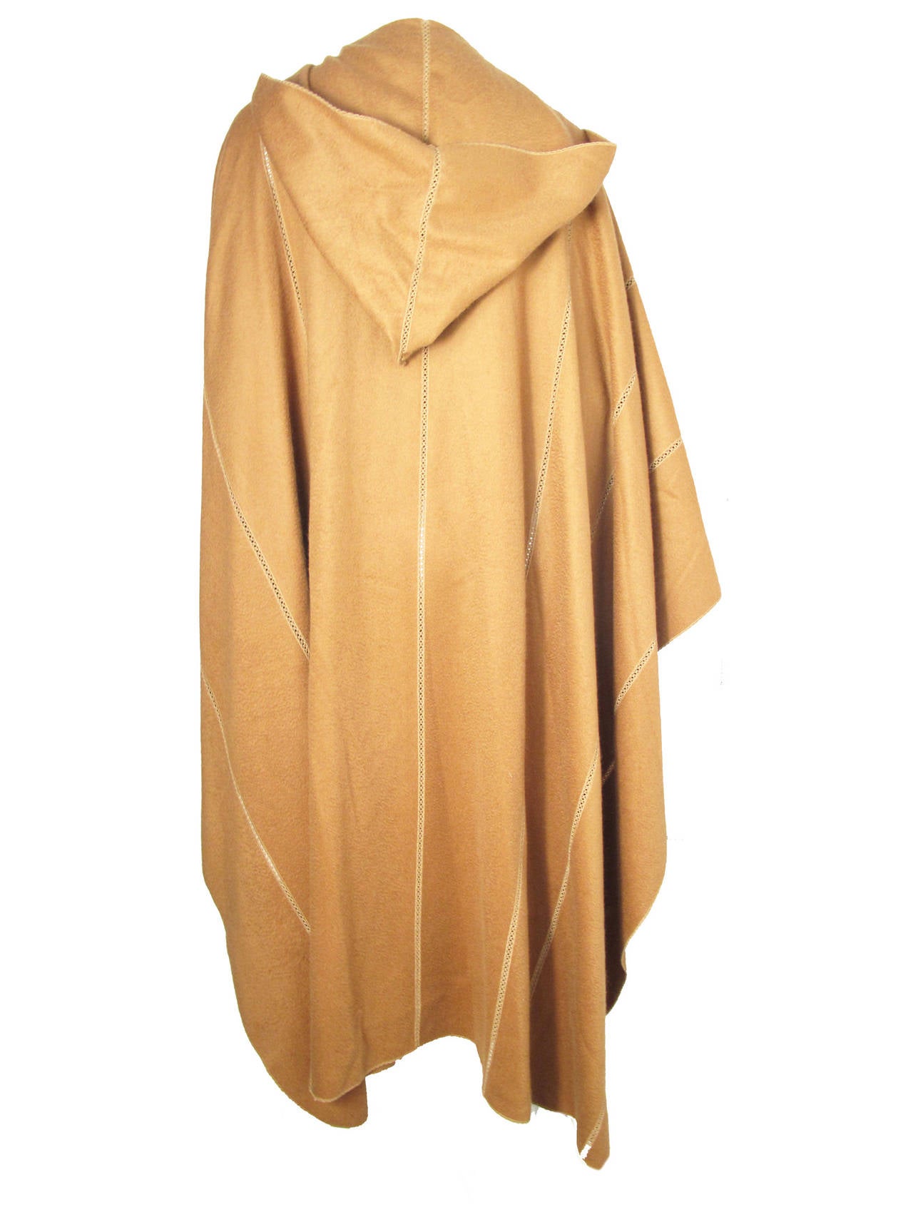 Columbo Cashmere Hooded Cape In New Condition In Austin, TX
