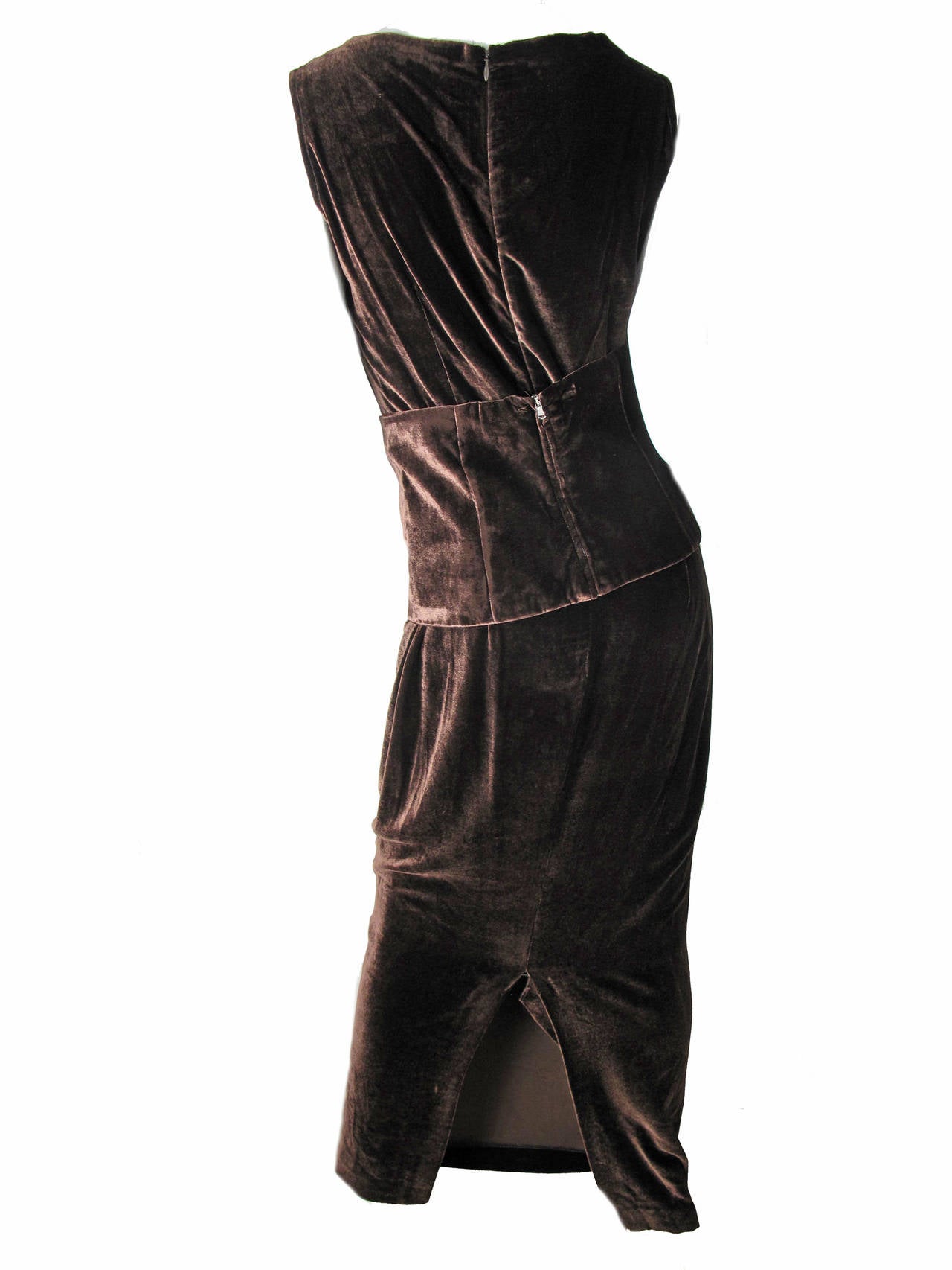 Martin Margiela Brown Evening Gown In Excellent Condition In Austin, TX