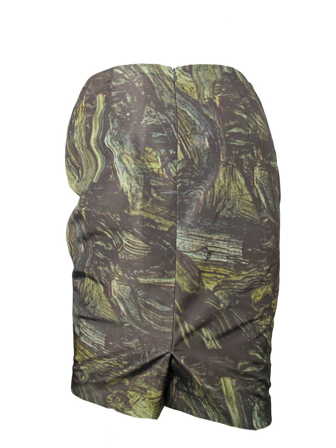 Jil Sander Nylon Paint Print Skirt.  
Condition: Excellent. Size 8 - 10 
30