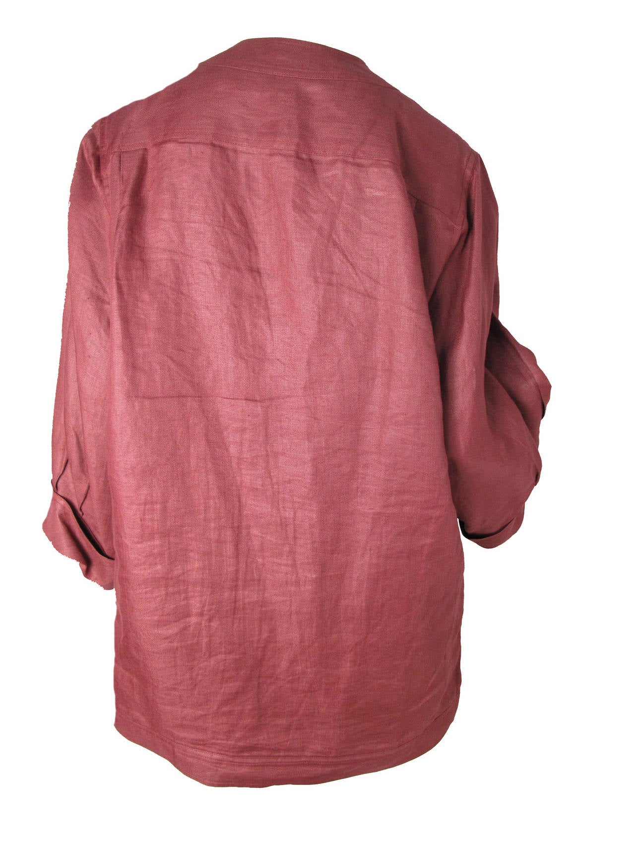 Pink 1970s Oscar de la Renta Linen Jacket