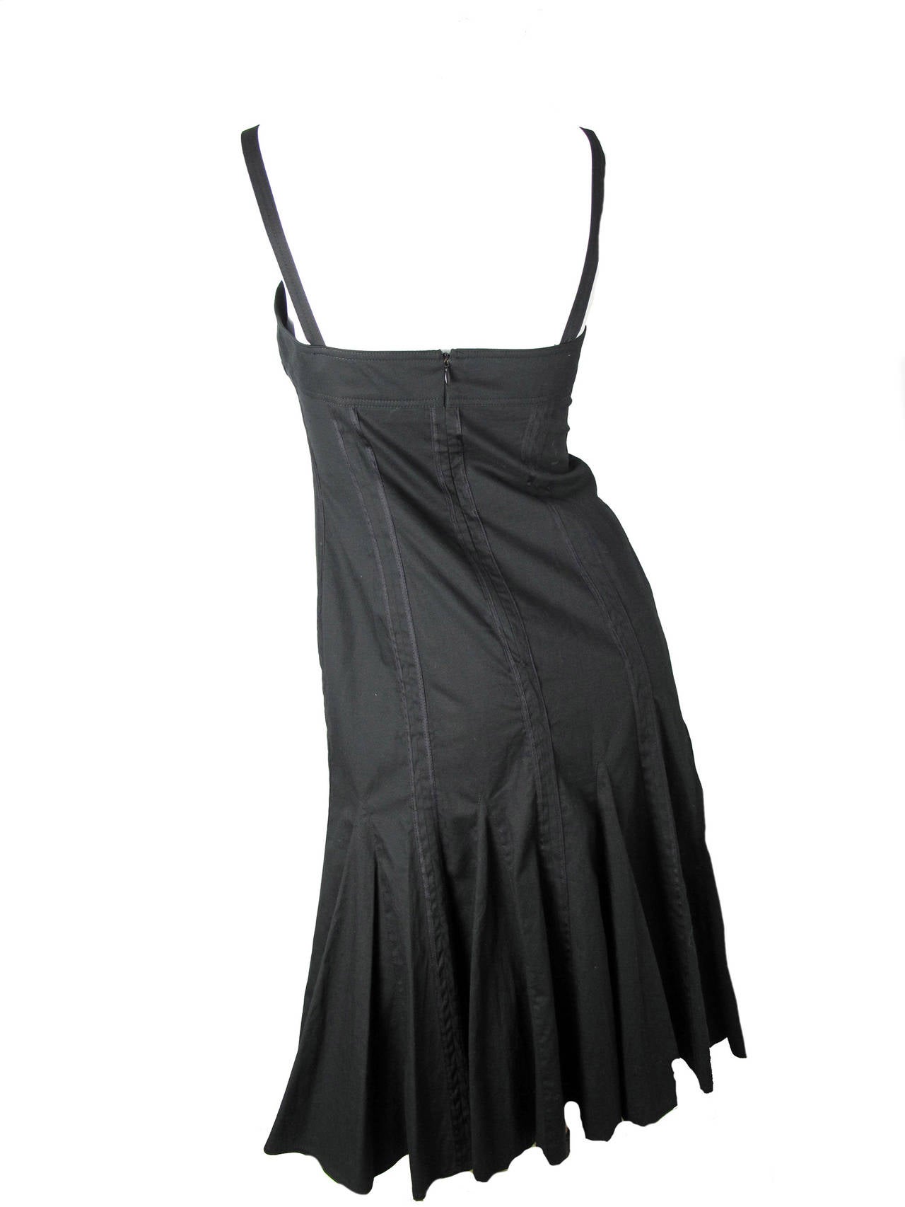 Charles Chang- Lima black cotton / lycra dress.  
With padding at bust.  34