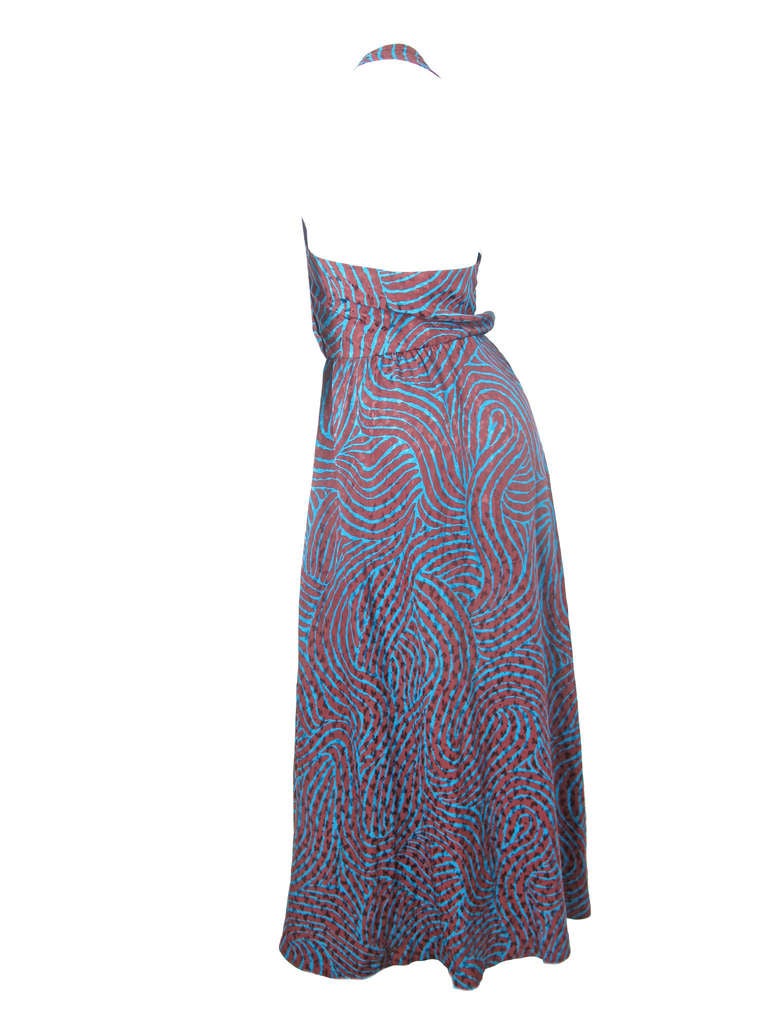 Rare Yves Saint Laurent one shoulder silk gown  2