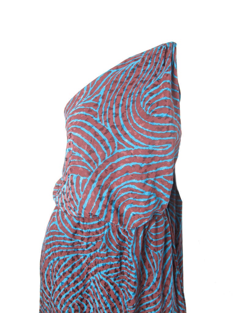 Rare Yves Saint Laurent one shoulder silk gown  4