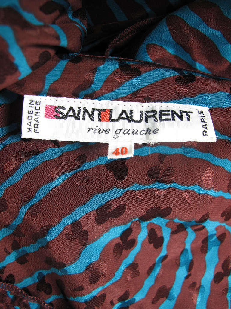 Rare Yves Saint Laurent one shoulder silk gown  5