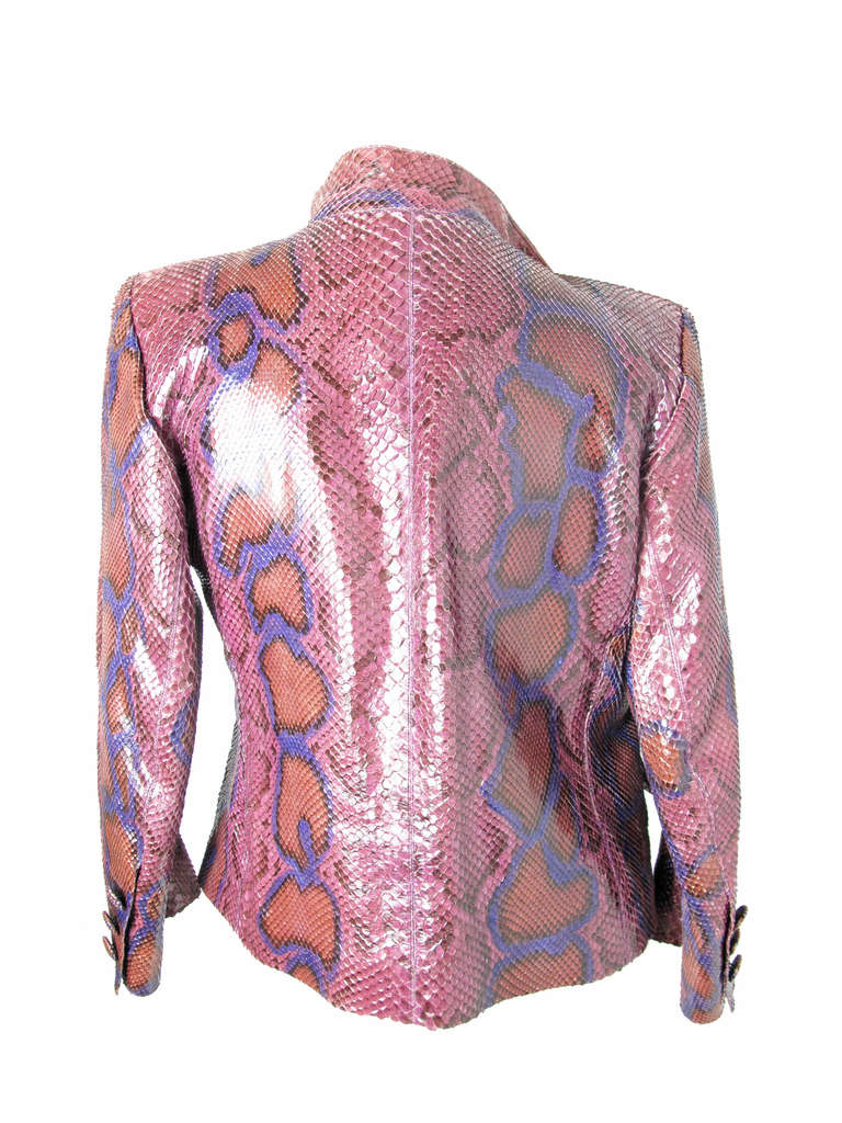 Women's Rare Yves Saint Laurent Rive Gauche Snake Skin Jacket