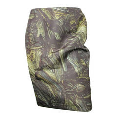 Jil Sander Nylon Green Paint Print Skirt 9