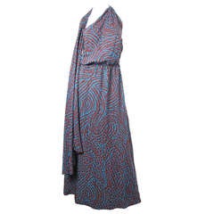Rare Yves Saint Laurent one shoulder silk gown - sale 9