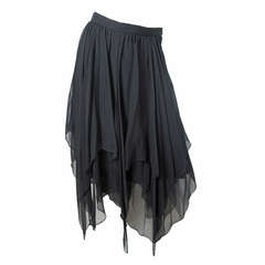 Oleg Cassini silk handkerchief skirt 10