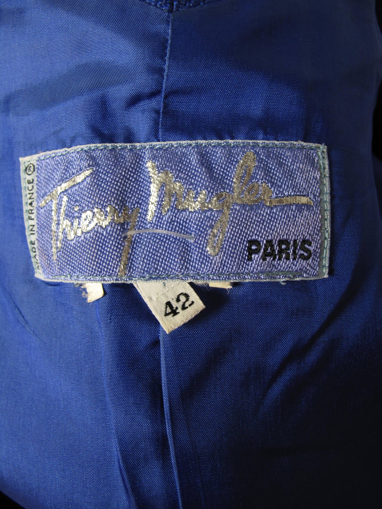 Women's Thierry Mugler Blue Linen Blazer