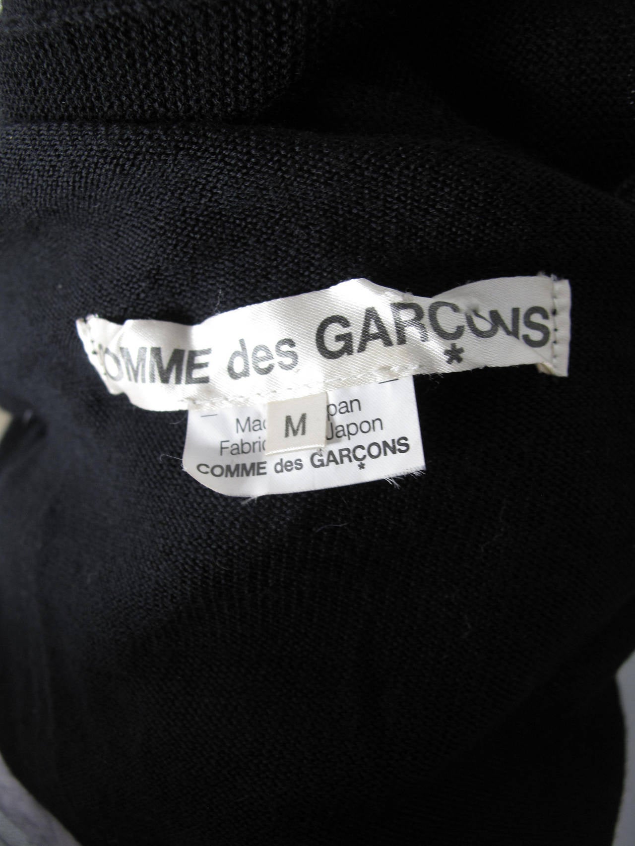 Women's Comme des Garcons Black Wool Cardigan