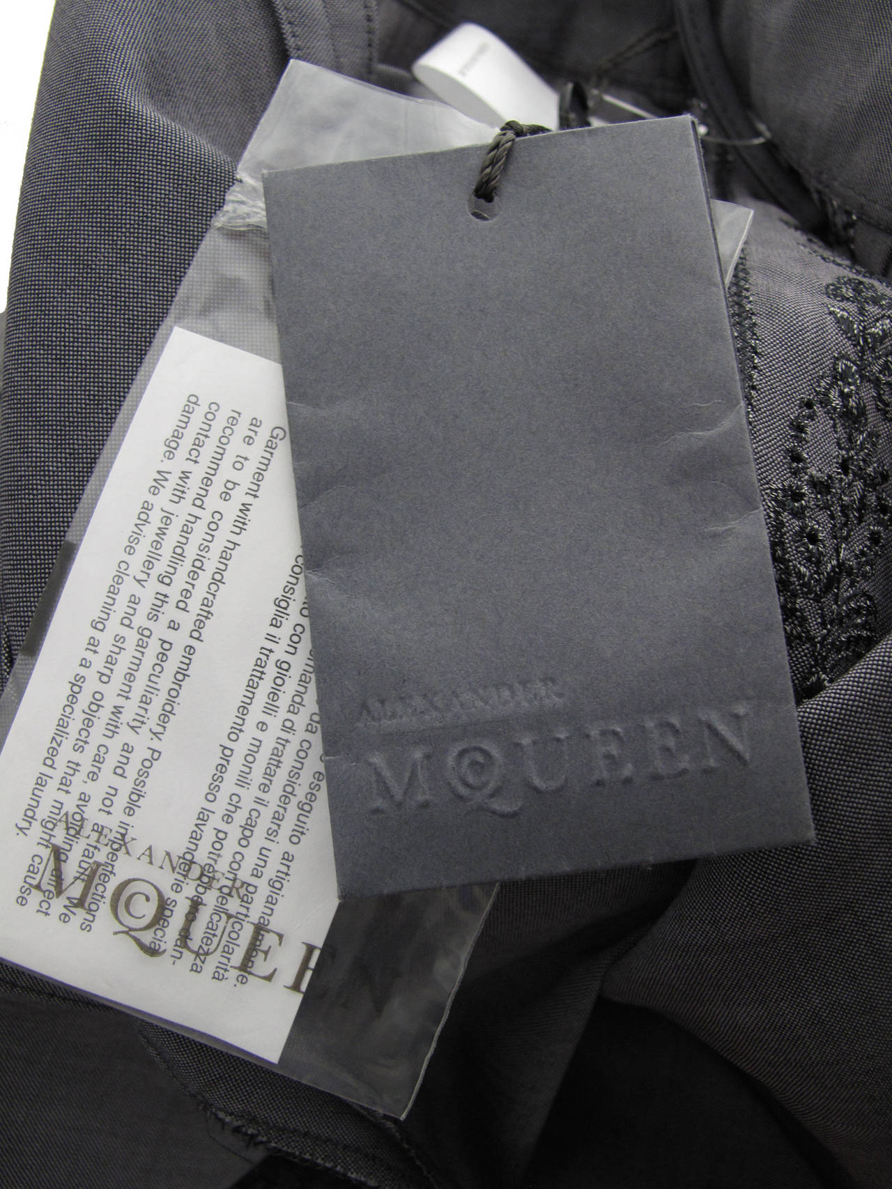 Women's 2005 Alexander McQueen Grey Pants - never worn