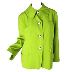 1990s Christian Lacroix Neon Green Jacket