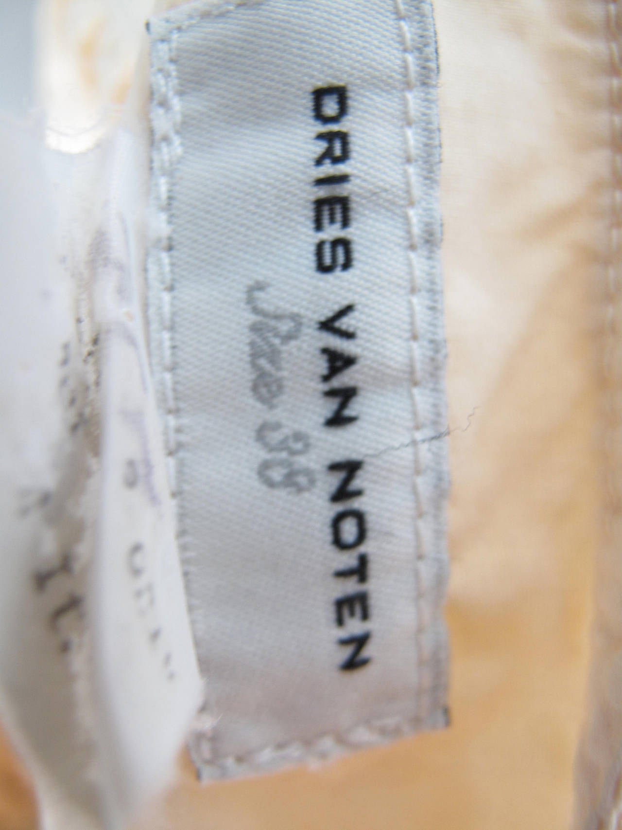 2000 Dries Van Noten Muslin Circle Skirt with raw edge In Excellent Condition In Austin, TX