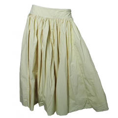 2000 Dries van Noten Falda circular de muselina con borde crudo