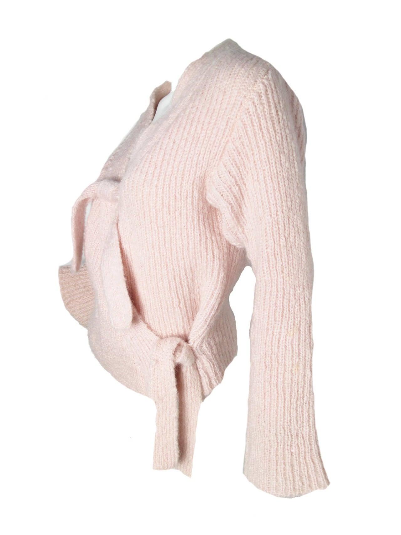 Sonia Rykiel Pale Pink Cardigan In New Condition In Austin, TX