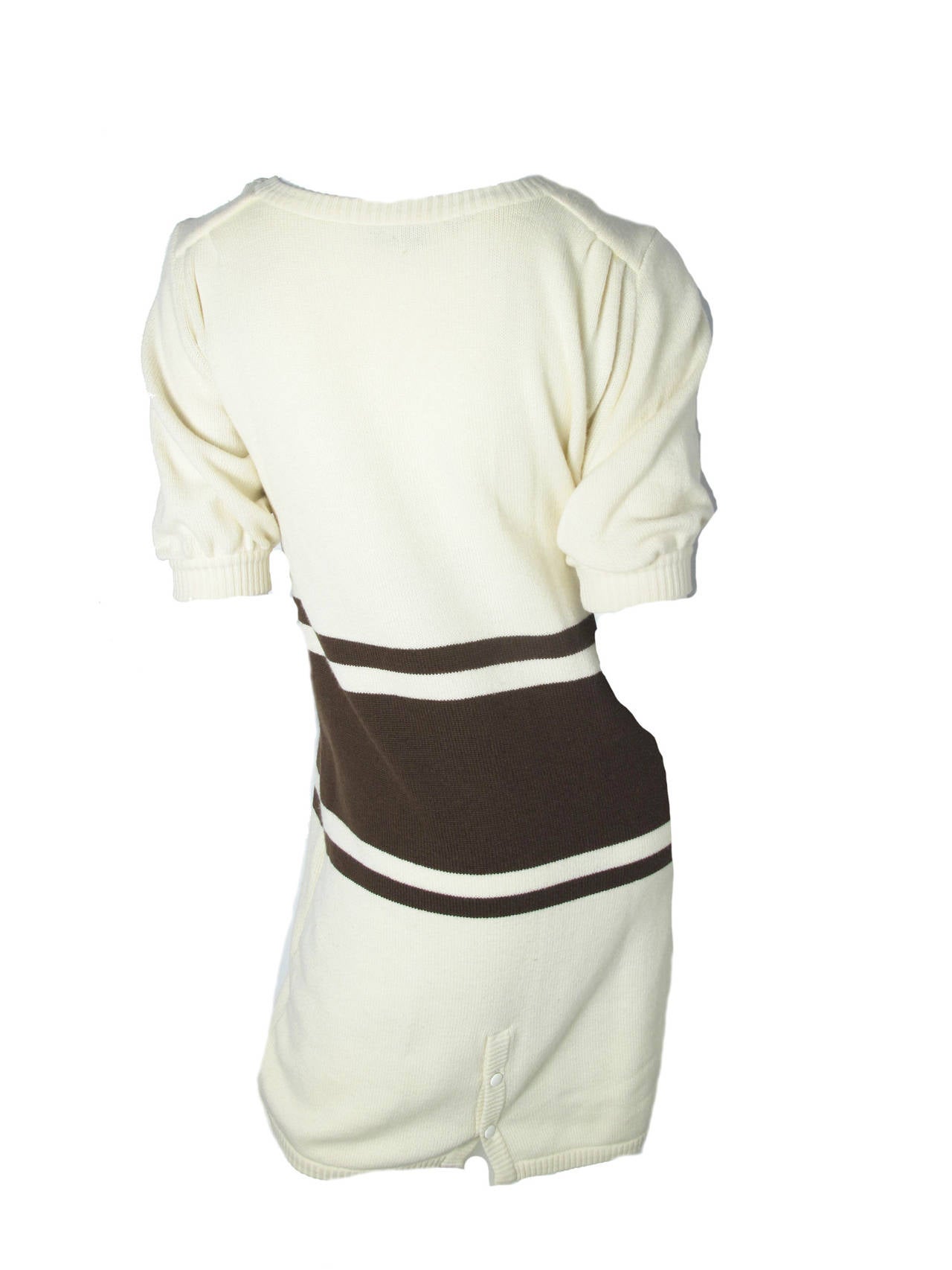 Beige 1980s Valentino Sweater Dress