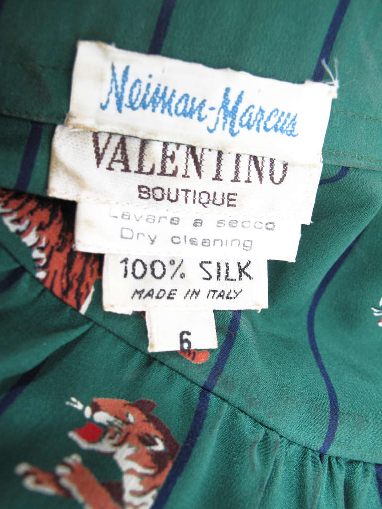 Women's Valentino 1970s Silk Tiger Blouse